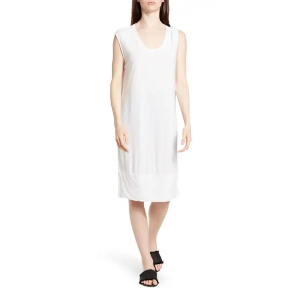 NWT James Perse V-Neck Shell Tank White Dress